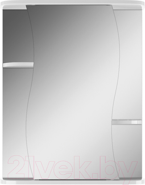 Изображение товара Шкаф с зеркалом для ванной Айсберг Волна 2-55 (правый)