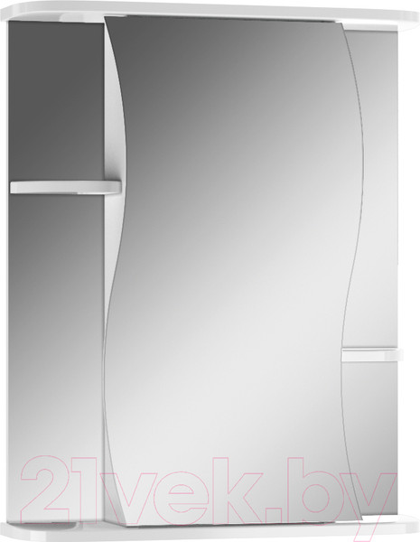 Изображение товара Шкаф с зеркалом для ванной Айсберг Волна 2-55 (правый)