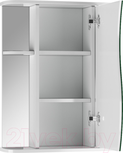 Изображение товара Шкаф с зеркалом для ванной Айсберг Волна 2-55 (правый)