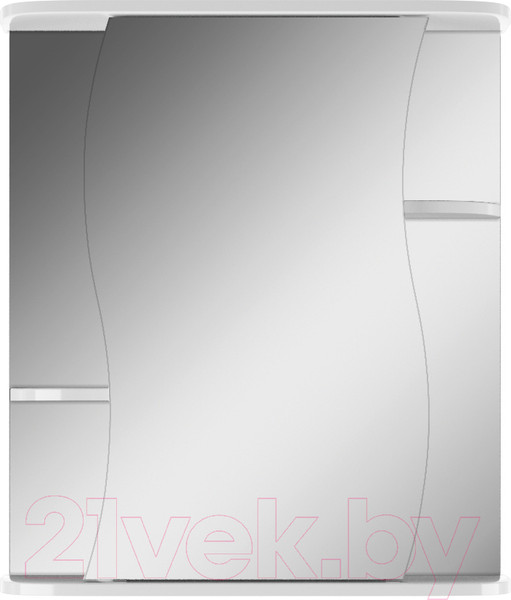 Изображение товара Шкаф с зеркалом для ванной Айсберг Волна 2-60 (левый)