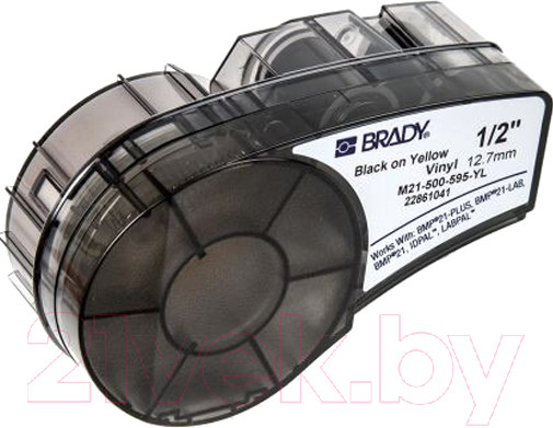 Изображение товара Картридж для маркиратора Brady B-595 M21-500-595-YL / brd142799 (6.4м, черный на желтом)