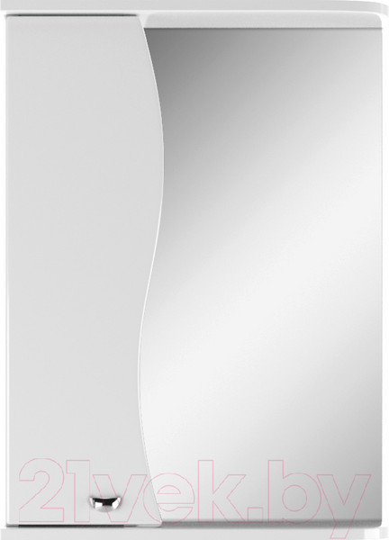 Изображение товара Шкаф с зеркалом для ванной Айсберг Волна 50 (левый)