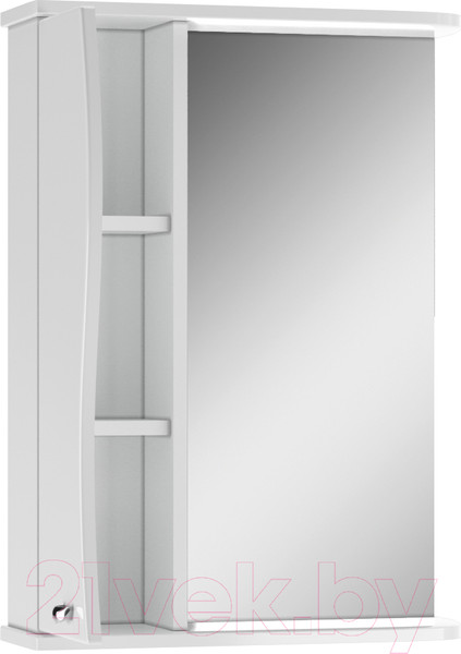 Изображение товара Шкаф с зеркалом для ванной Айсберг Волна 50 (левый)
