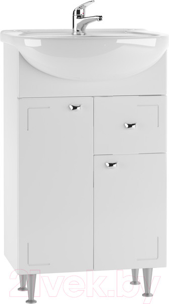 Изображение товара Тумба под умывальник Айсберг Уют 50 Классик с верхним ящиком В1