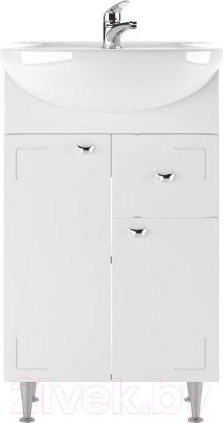 Изображение товара Тумба под умывальник Айсберг Уют 50 Классик с верхним ящиком В1