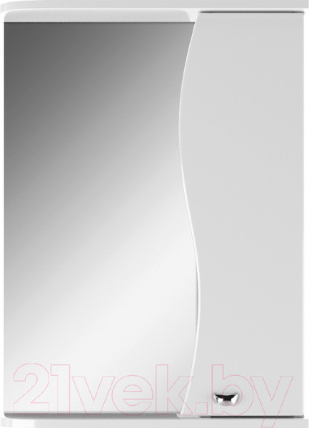 Изображение товара Шкаф с зеркалом для ванной Айсберг Волна 50 (правый)