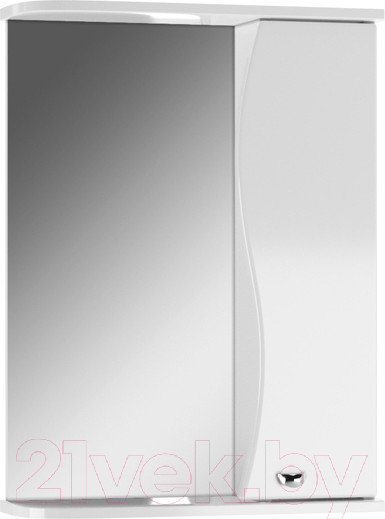 Изображение товара Шкаф с зеркалом для ванной Айсберг Волна 50 (правый)