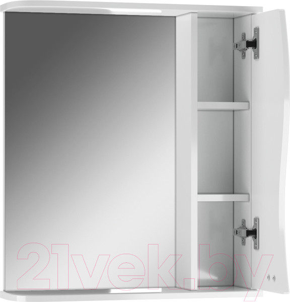 Изображение товара Шкаф с зеркалом для ванной Айсберг Волна 50 (правый)