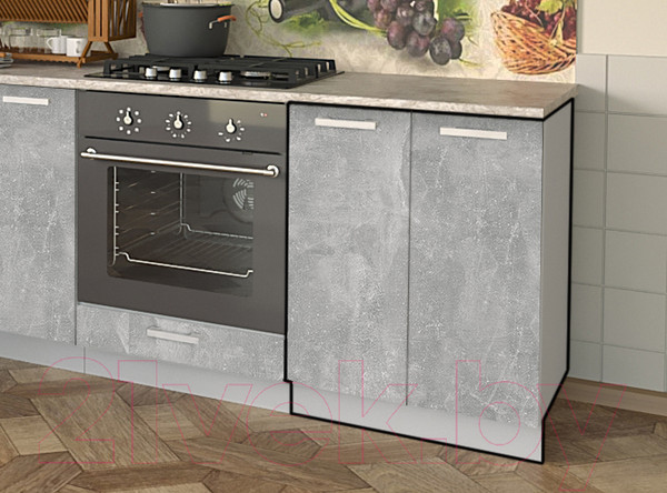 Изображение товара Шкаф-стол кухонный Интерлиния Компо НШ60р-2дв (бетон)