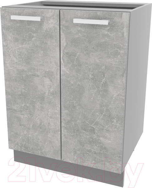 Изображение товара Шкаф-стол кухонный Интерлиния Компо НШ60р-2дв (бетон)