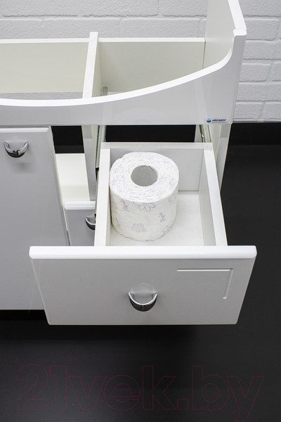 Изображение товара Тумба под умывальник Айсберг Уют 60 Классик с верхним ящиком В1