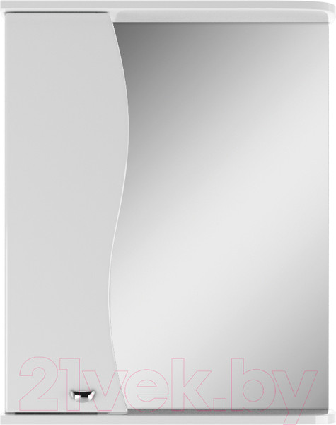 Изображение товара Шкаф с зеркалом для ванной Айсберг Волна 55 (левый)