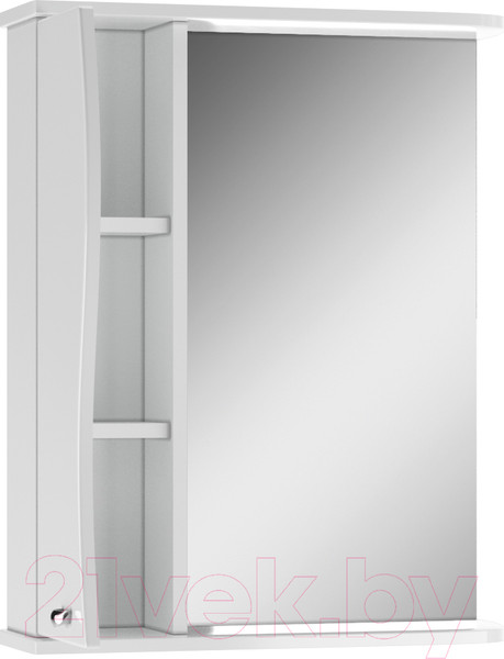 Изображение товара Шкаф с зеркалом для ванной Айсберг Волна 55 (левый)