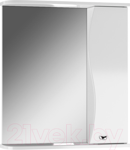 Изображение товара Шкаф с зеркалом для ванной Айсберг Волна 55 (правый)
