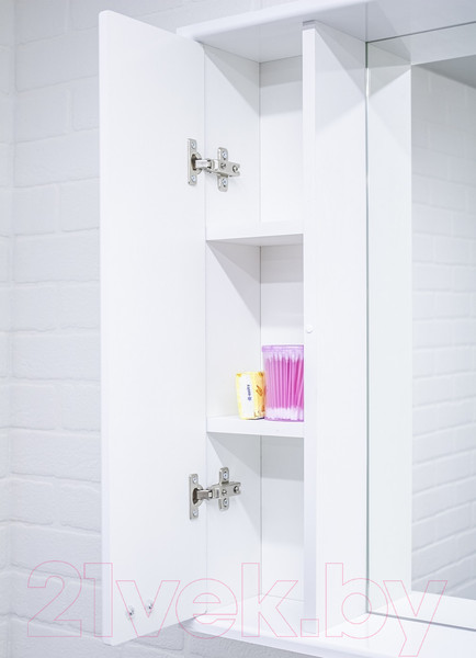 Изображение товара Шкаф с зеркалом для ванной Айсберг Классик 50 (левый)