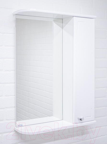 Изображение товара Шкаф с зеркалом для ванной Айсберг Классик 50 (правый)