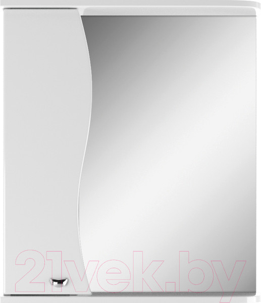 Изображение товара Шкаф с зеркалом для ванной Айсберг Волна 60 (левый)