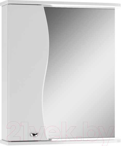 Изображение товара Шкаф с зеркалом для ванной Айсберг Волна 60 (левый)