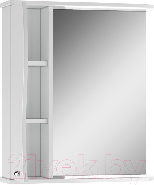 Изображение товара Шкаф с зеркалом для ванной Айсберг Волна 60 (левый)