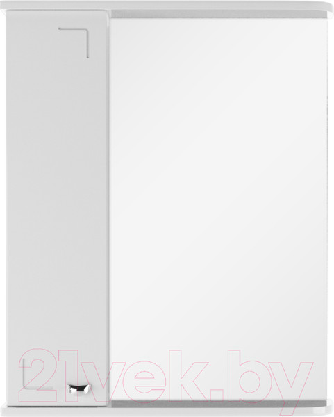 Изображение товара Шкаф с зеркалом для ванной Айсберг Классик 55 (левый)