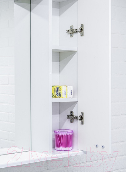 Изображение товара Шкаф с зеркалом для ванной Айсберг Классик 60 (левый)