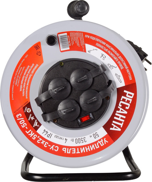 Изображение товара Удлинитель на катушке Ресанта СУ-3х2.5КГ-50/3 (61/118/10)