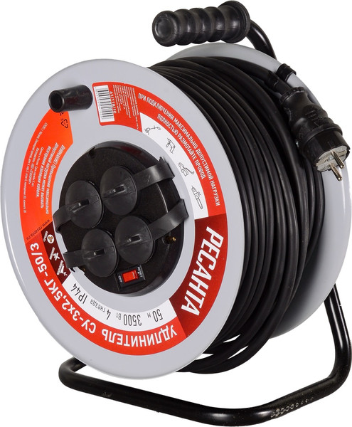 Изображение товара Удлинитель на катушке Ресанта СУ-3х2.5КГ-50/3 (61/118/10)