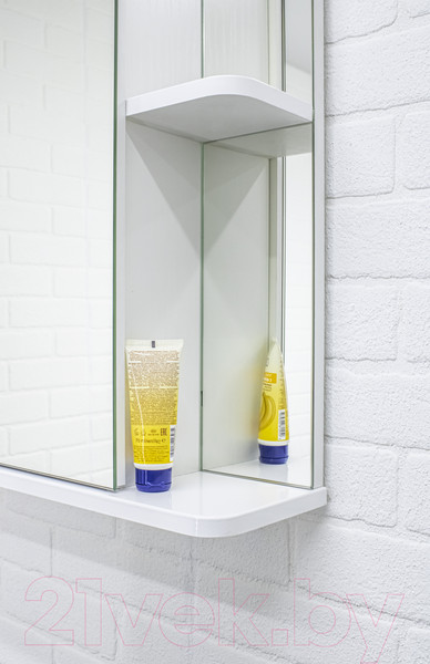 Изображение товара Шкаф с зеркалом для ванной Айсберг Норма 2-55 (левый)