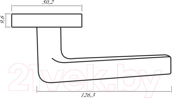 Изображение товара Ручка дверная Puerto Пастьера / INAL 535-03 MBN (матовый черный никель)