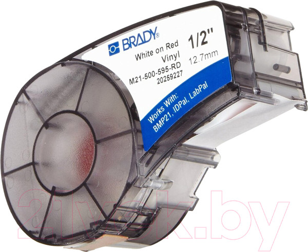 Изображение товара Картридж для маркиратора Brady B-595 M21-500-595-RD / brd142795 (6.4м, белый на красном)