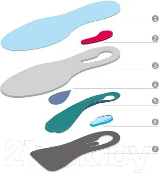 Изображение товара Стельки ортопедические Bauerfeind ErgoPad Redux Heel 2 3201 (р.45, широкие)