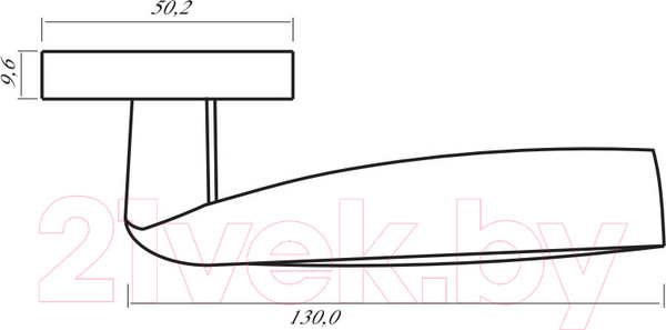 Изображение товара Ручка дверная Puerto Нутелла / INAL 538-03 MBN (матовый черный никель)