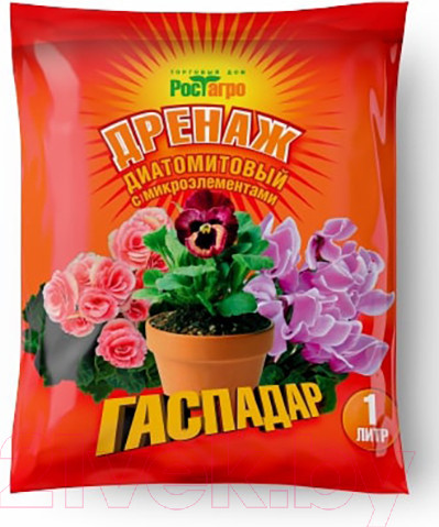 Изображение товара Дренаж для растений Гаспадар Гаспадар диатомитовый (1л)