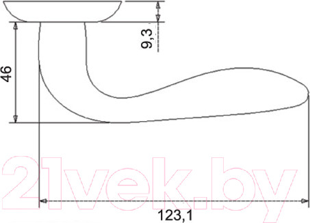 Изображение товара Ручка дверная Puerto Ризотто / INAL 504-08 AB (бронза античная)