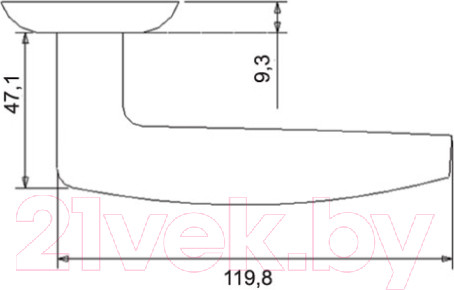 Изображение товара Ручка дверная Puerto Пиццелли / INAL 508-08 SN/NP (никель матовый/никель блестящий)