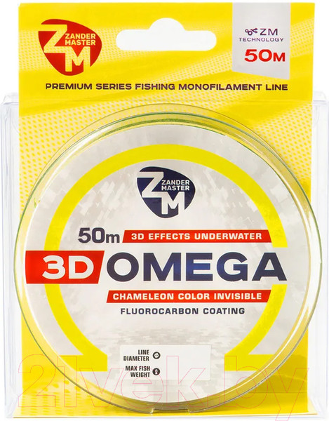 Изображение товара Леска монофильная ZanderMaster 3D Omega 0.148мм 2.9кг / 11744 (50м)