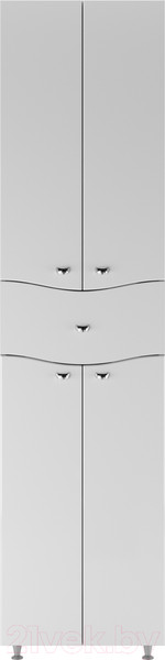 Изображение товара Шкаф-пенал для ванной Айсберг Волна 50 с верхним ящиком В1