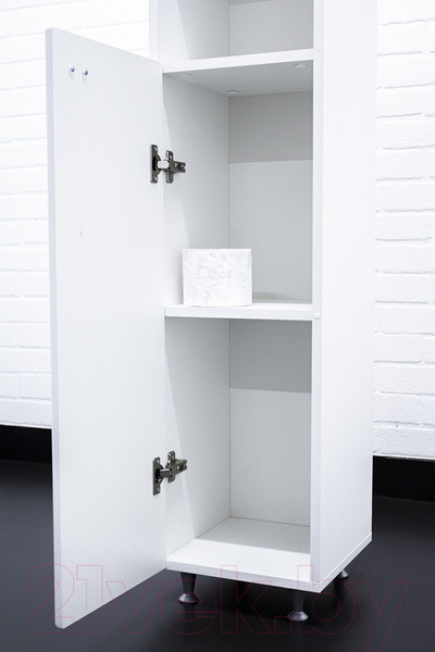 Изображение товара Шкаф-пенал для ванной Айсберг Классик 30 без ящика (левый)