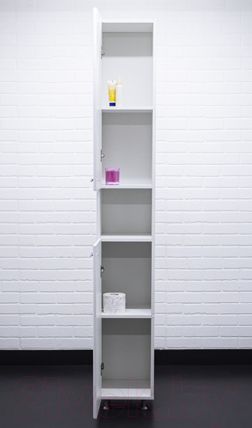 Изображение товара Шкаф-пенал для ванной Айсберг Классик 30 без ящика (левый)