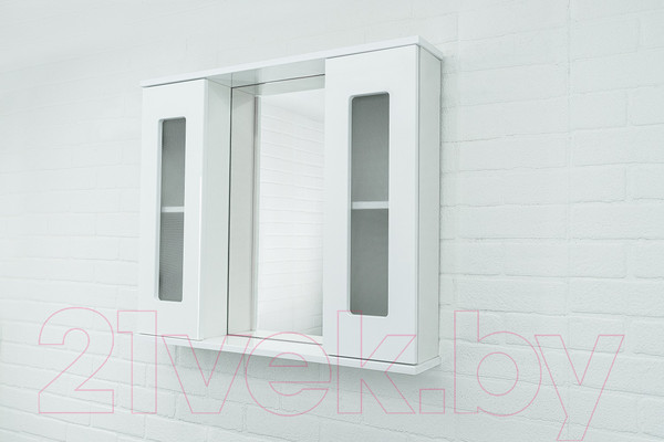 Изображение товара Шкаф с зеркалом для ванной Айсберг Кристалл 80