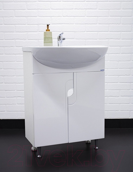 Изображение товара Тумба под умывальник Айсберг Уют 60 Лилия без ящика