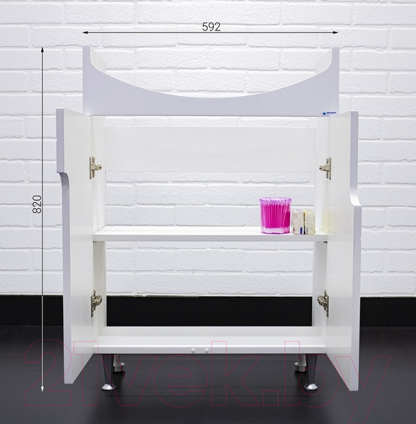 Изображение товара Тумба под умывальник Айсберг Уют 60 Лилия без ящика