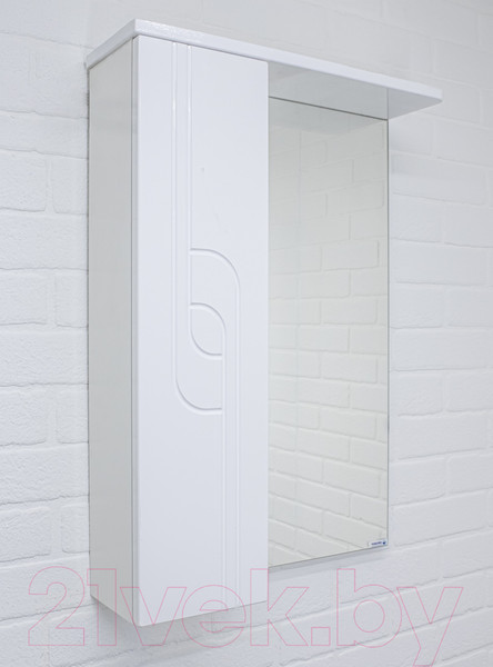 Изображение товара Шкаф с зеркалом для ванной Айсберг Лилия 50 (левый)