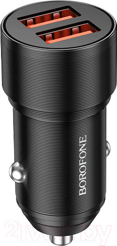 Изображение товара Адаптер питания автомобильный Borofone BZ19 (черный)