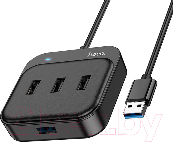 Изображение товара USB-хаб Hoco HB31 (0.2м, черный)