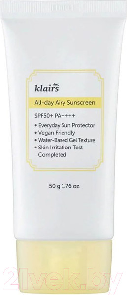 Изображение товара Крем солнцезащитный Dear Klairs All-Day Airy Sunscreen (50мл)