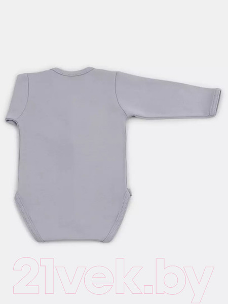 Изображение товара Боди для малышей Rant Hugs And Kisses С длинным рукавом / 6472-68 (Arctic Grey, р.68)