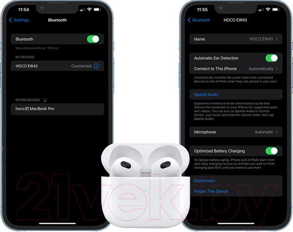 Изображение товара Беспроводные наушники Hoco EW43 TWS (белый)