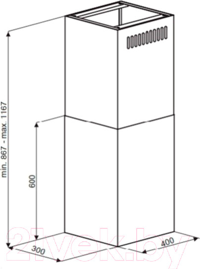 Изображение товара Вытяжка коробчатая Maunfeld Bath Isla 402 (нержавеющая сталь)