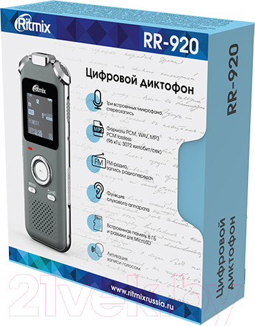 Изображение товара Цифровой диктофон Ritmix RR-920 8GB
